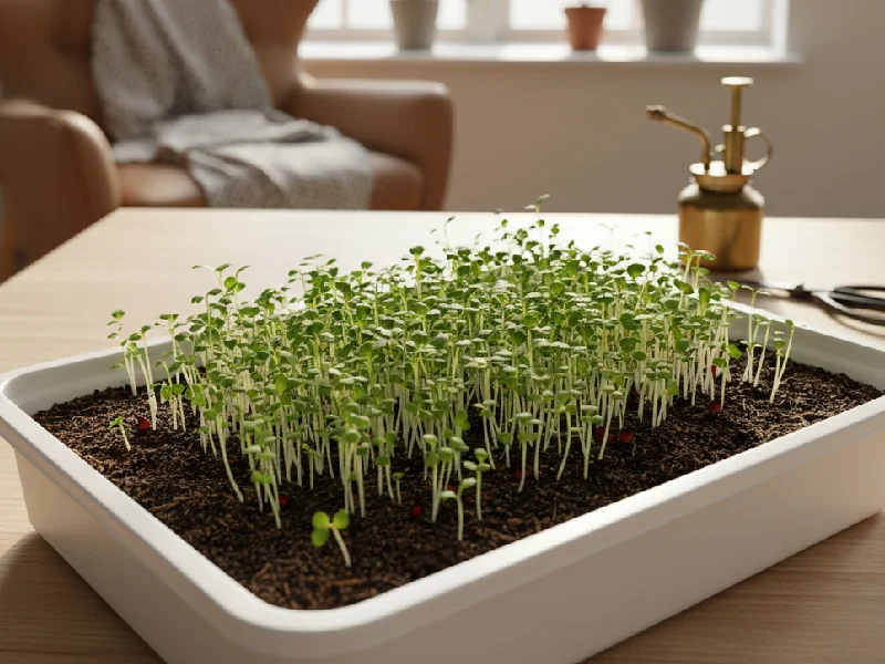 Soil based microgreens growing kit for beginners 