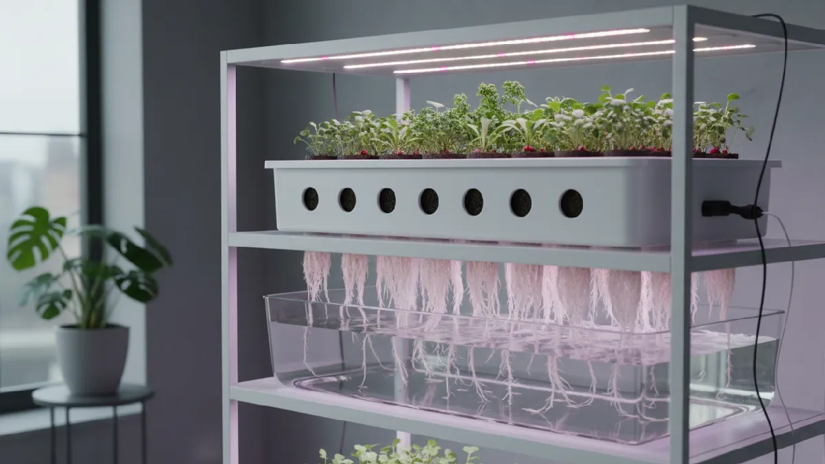 Hydroponic Microgreens Tray Setup