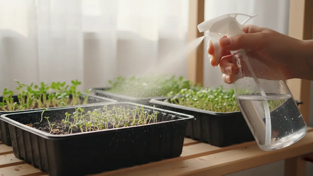 Watering Microgreens