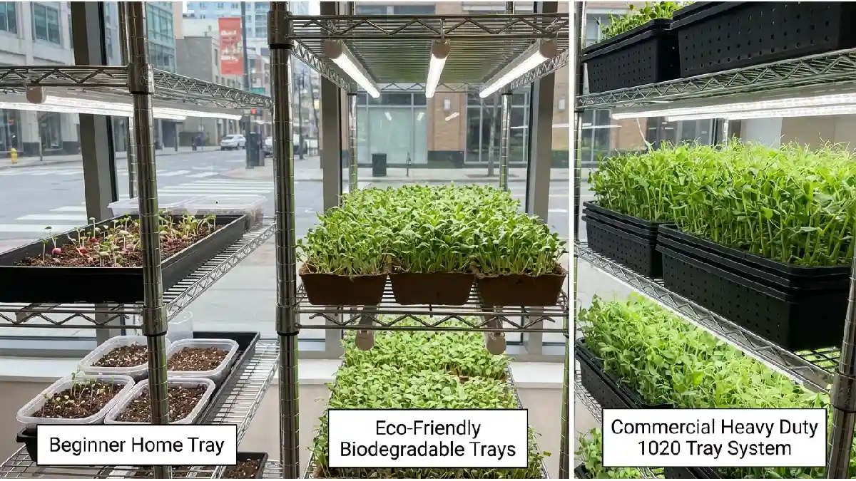 best microgreens growing trays for beginners eco friendly setups and commercial microgreens production