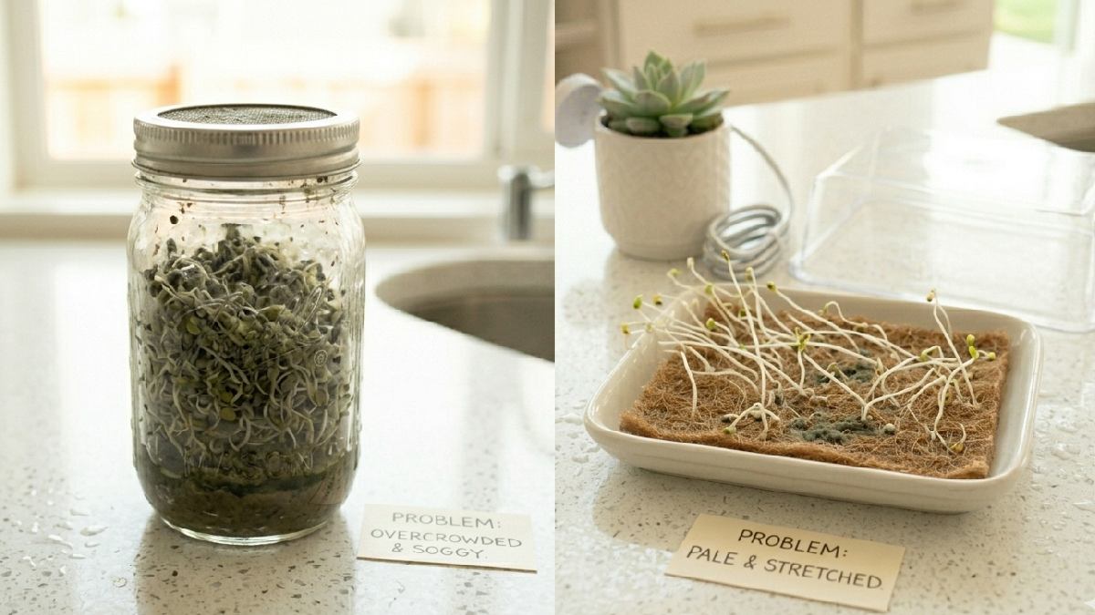 Overwatering, crowded seeds, poor light, no airflow and old seeds cause most problems. Small daily observations and simple care fixes everything, growth gets better slowly over time. 