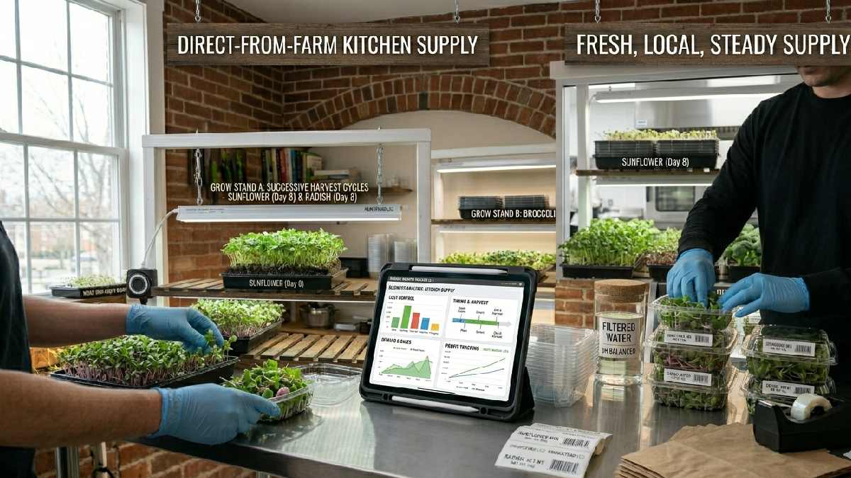 Profit depends on timing cost demand and storage control. small details create stable microgreens income system with consistent quality growth.