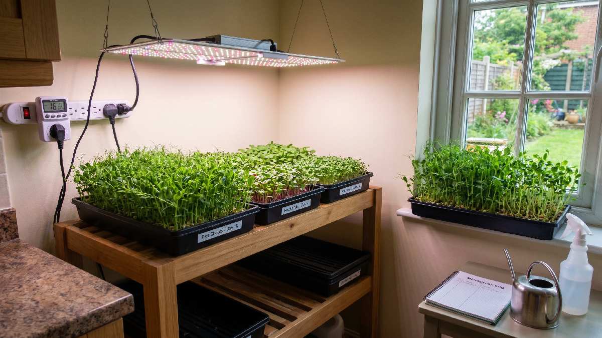 LED grow lights improve indoor microgreens quality, speed, and consistency when sunlight is weak or seasonal changes occur.