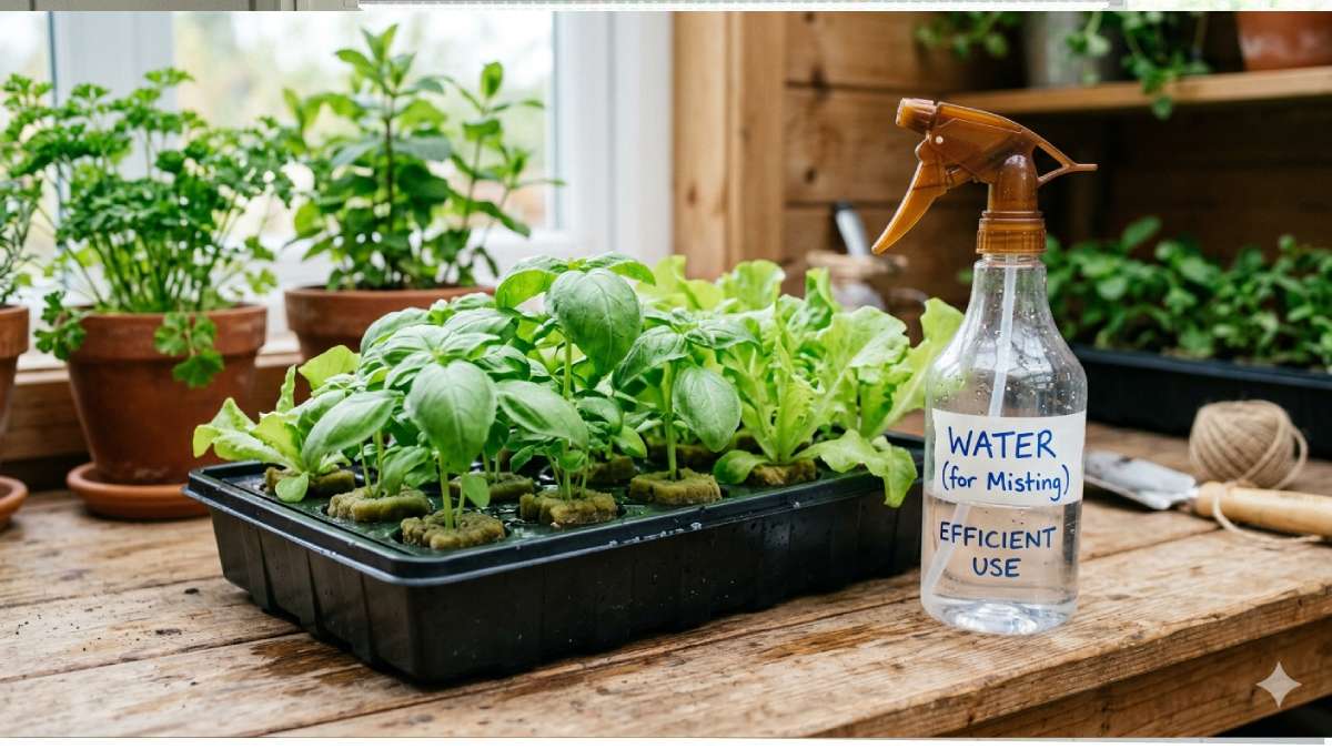 Hydroponic microgreens using minimal water