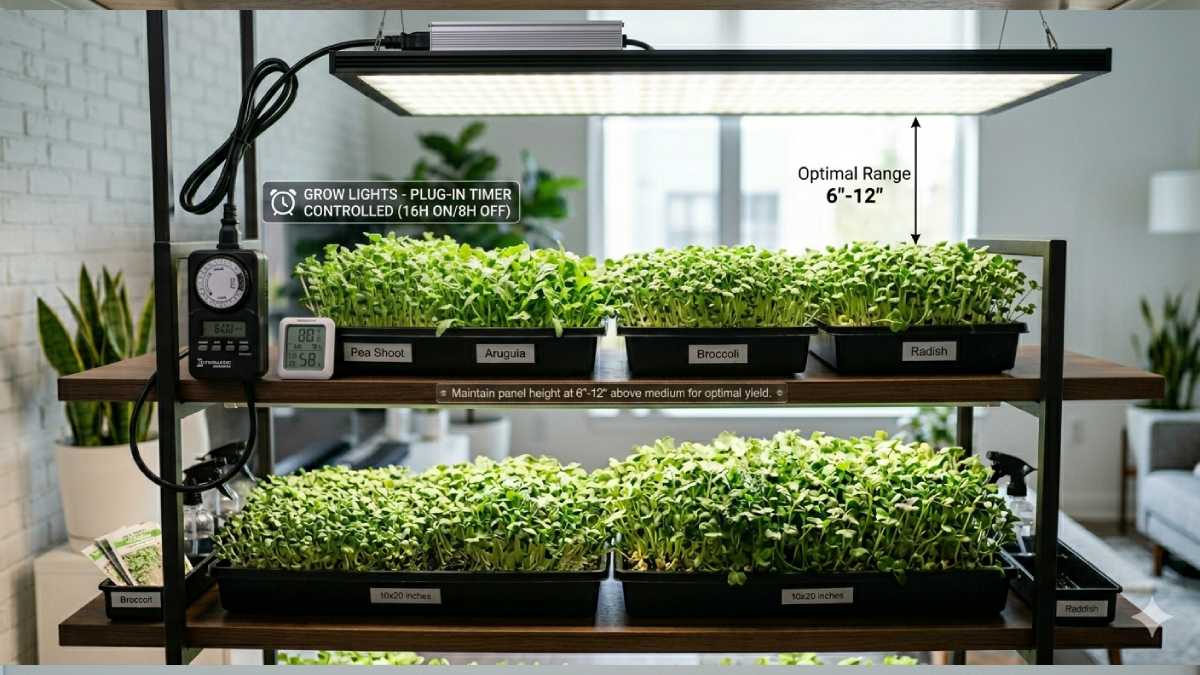 Timer used for automatic grow light schedule