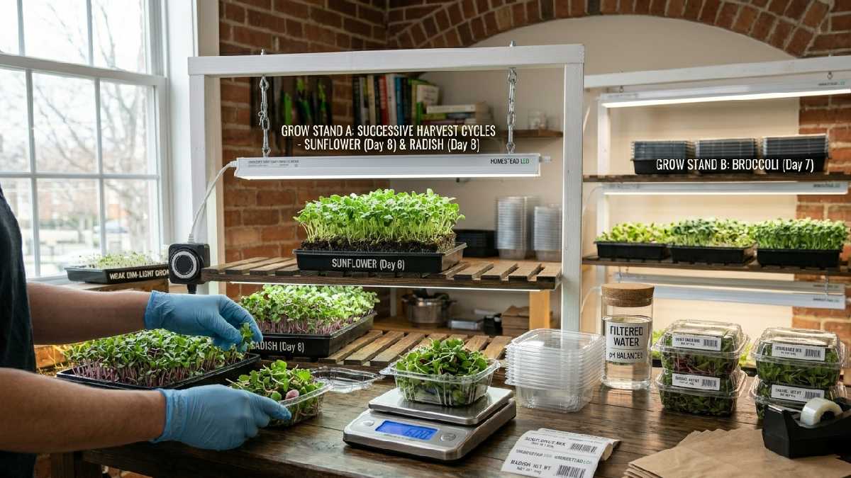 Microgreens business is profitable small space fast growth steady demand quick harvests low cost setup and repeat income opportunity . 