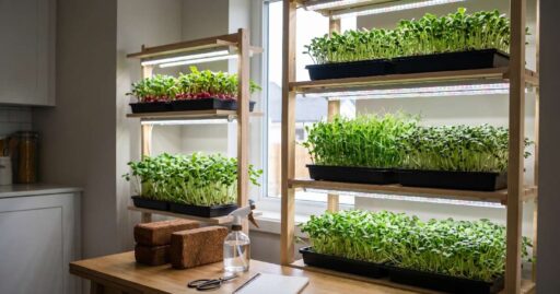 12 best microgreens to grow indoors for fast, easy, healthy home gardening beginner guide radish, sunflower, broccoli, pea shoots.