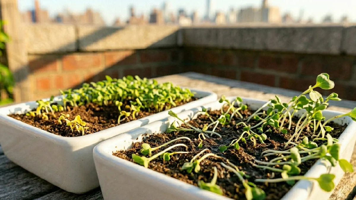 Outdoor microgreens face heat, wind, rain, pests and uneven sunlight daily. Check trays every day, adjust watering after rain, small fixes keep outdoor growth manageable and fresh. 