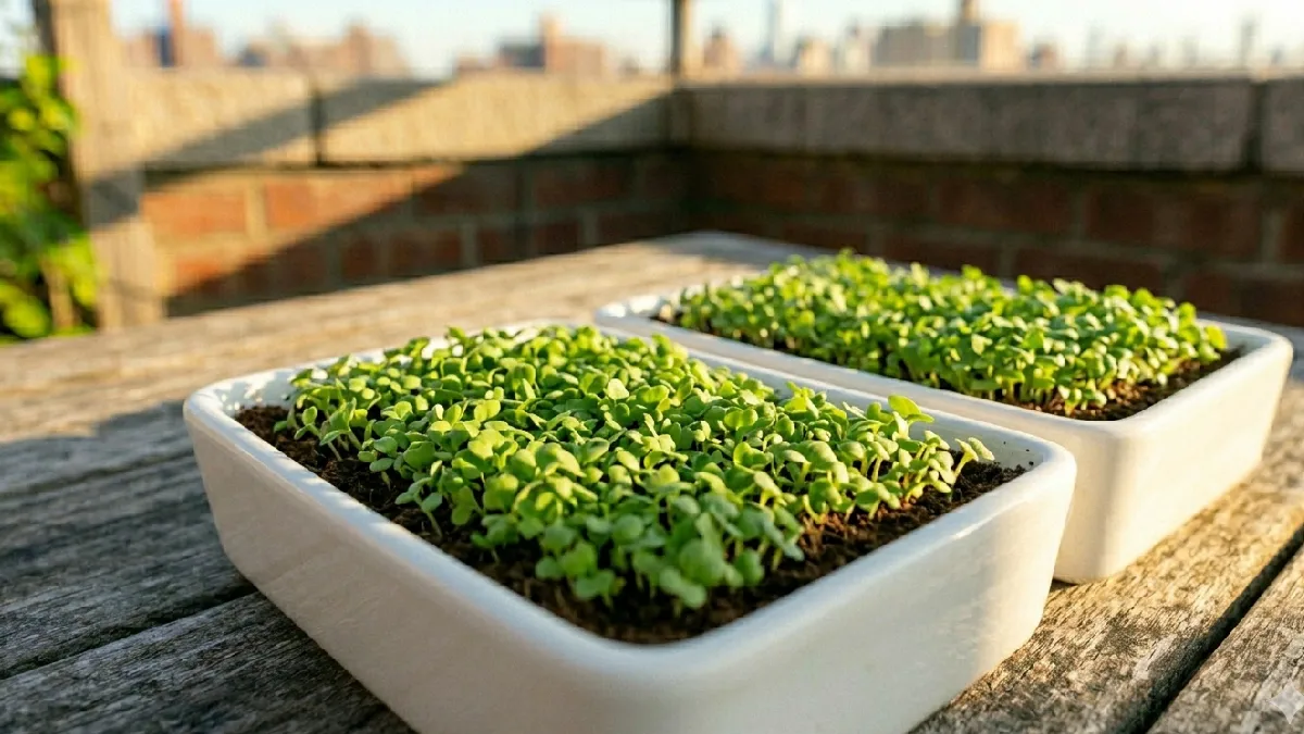 Place trays where morning sun hits gently, afternoon sun can dry shoots quickly. Partial shade keeps plants balanced, each variety needs different light, proper sunlight grows healthy microgreens naturally. 