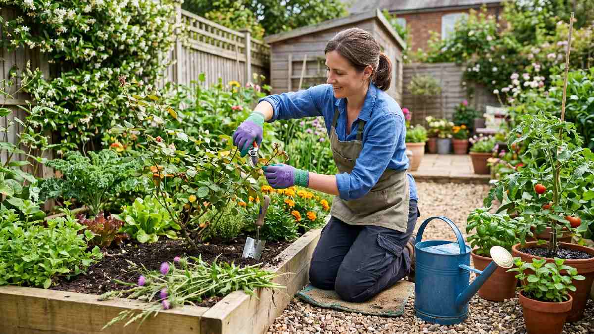 Essential gardening tasks like watering, weeding, pruning, and soil care keep plants healthy, strong, and the garden clean and fresh year-round.