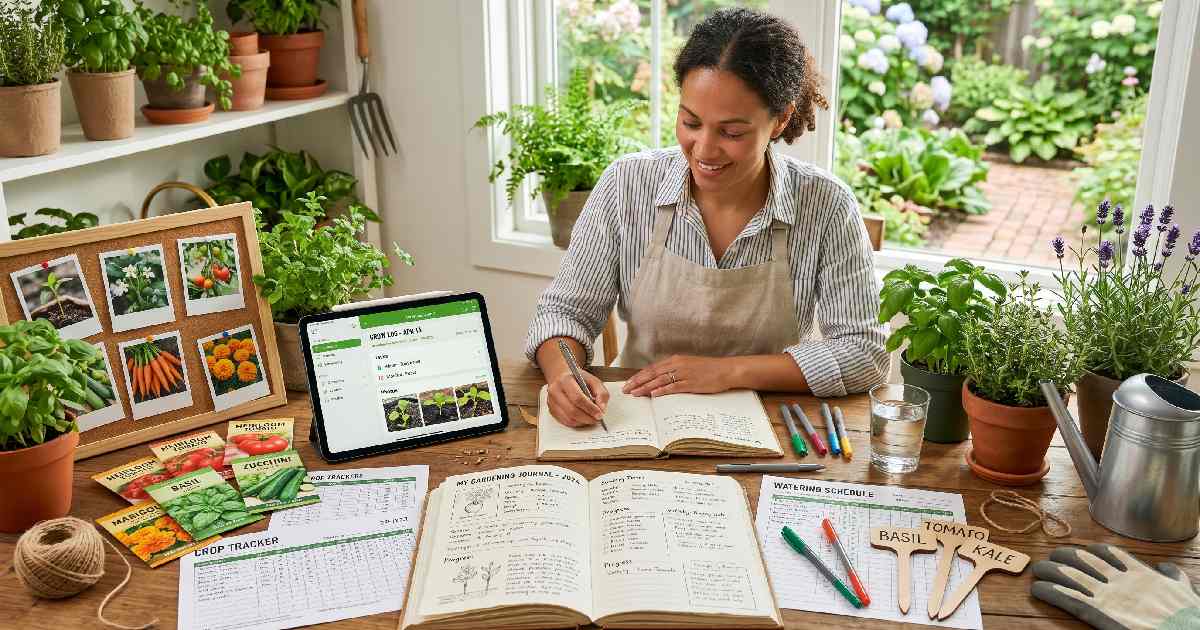 Gardening Journal: 8 easy templates and tracking ideas for plant growth, watering, weather, pests, and harvest records to improve gardening success.