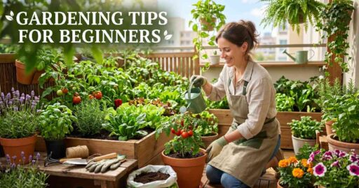 Gardening Tips for Beginners: Learn easy plant care, watering, sunlight, soil, and small space gardening for a healthy home garden.