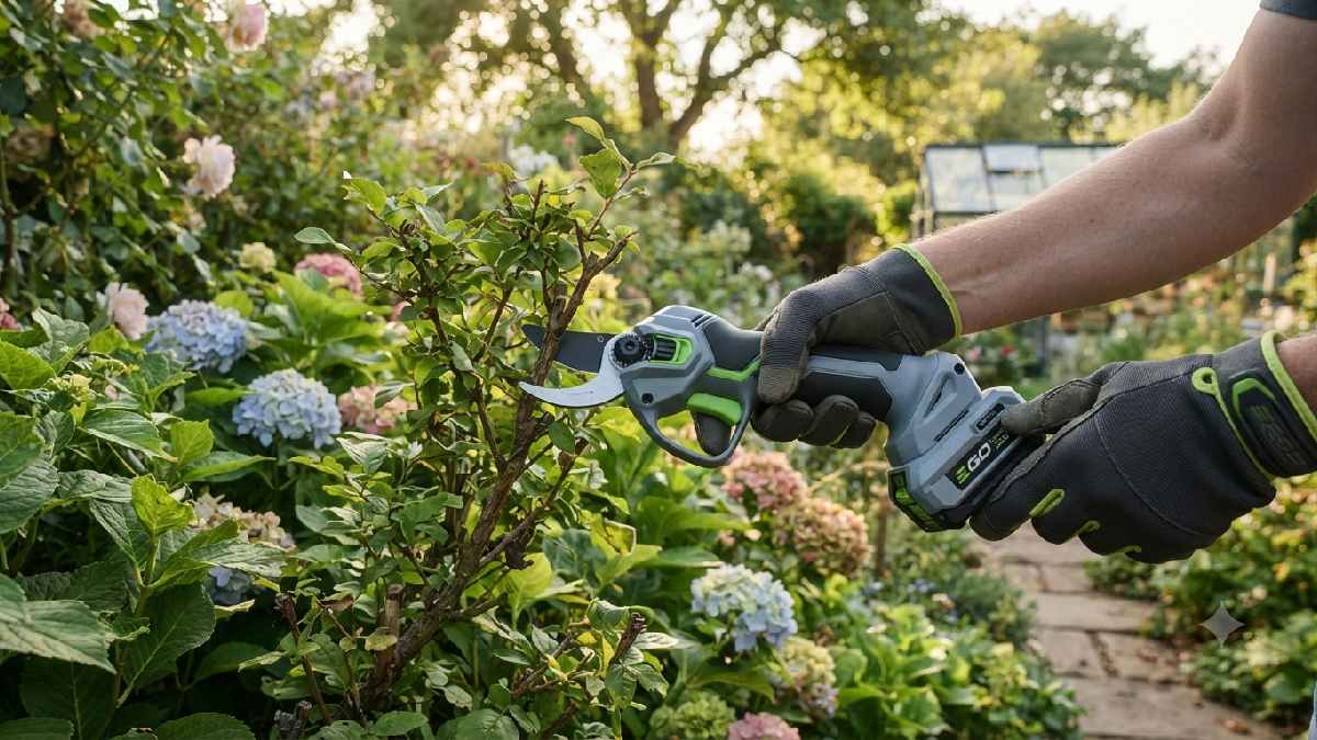 Battery powered pruning shears