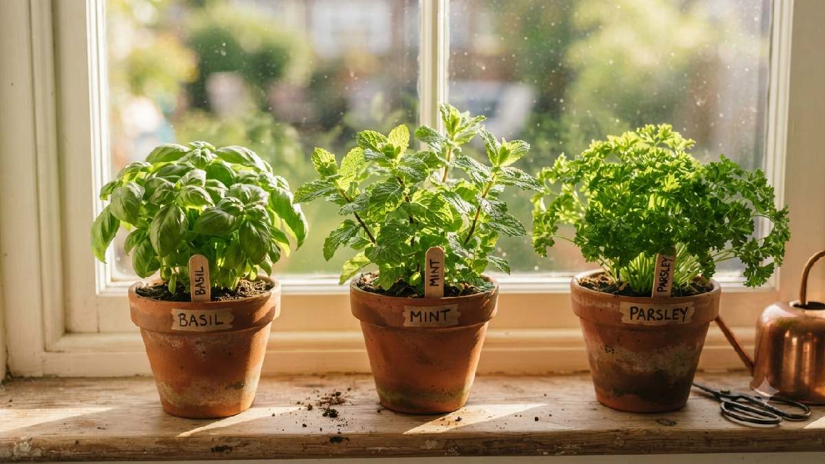 Fresh herbs for small space gardening