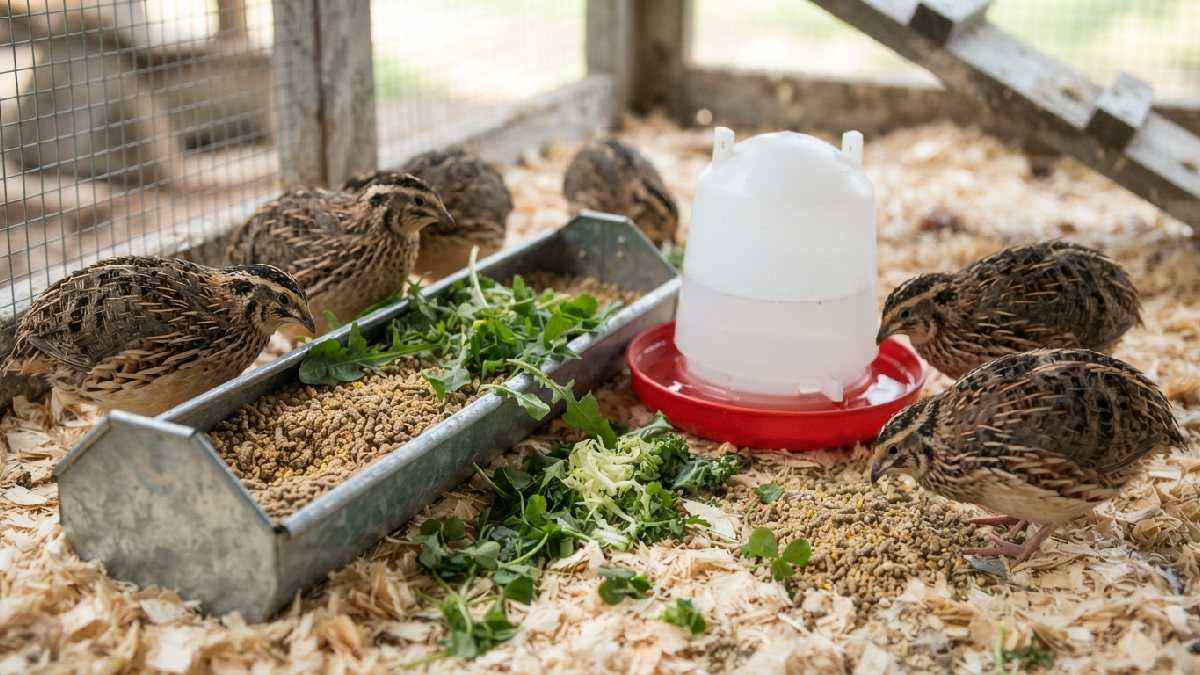 Feeding quails with proper starter and layer feed
