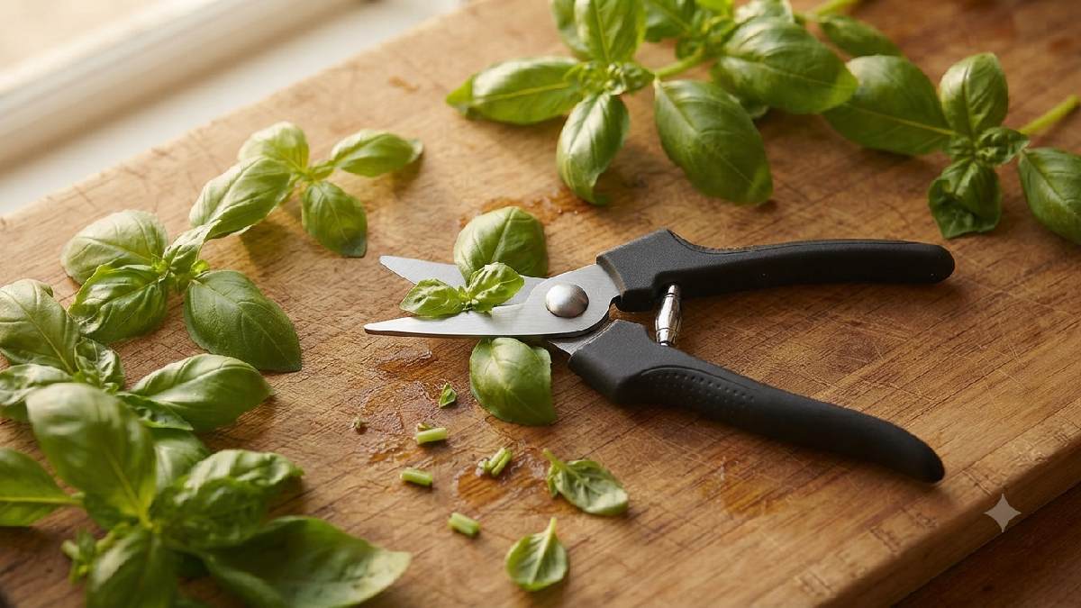 Barebones Garden Scissors trimming herbs