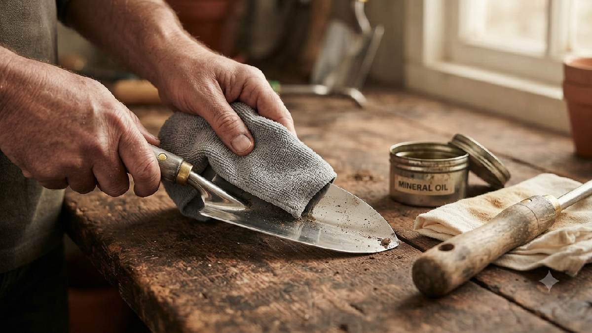 Cleaning and oiling Barebones garden tools