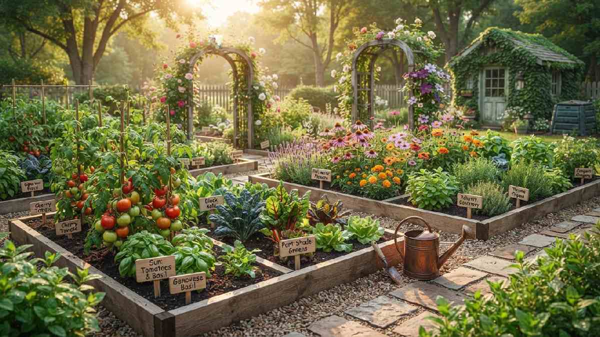 Choosing plants suited to garden conditions.