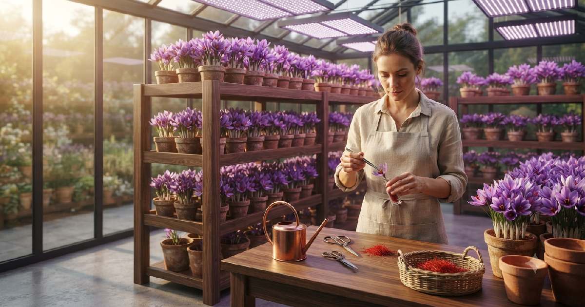 Indoor Saffron Farming