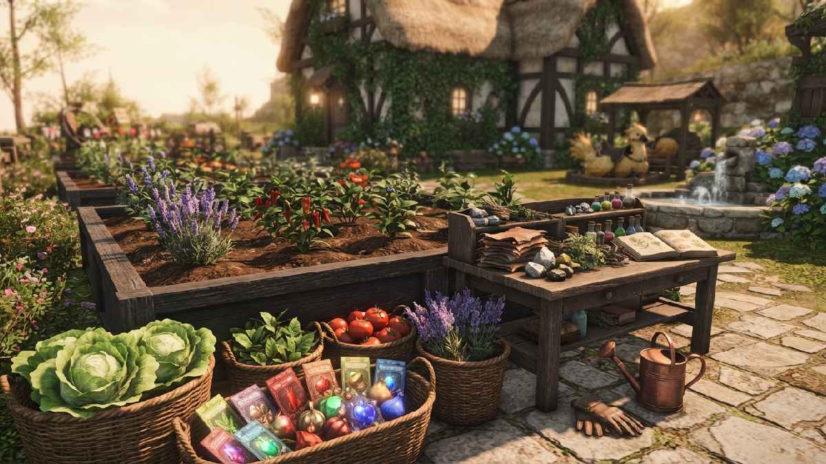 Fresh FFXIV garden harvest and rare seeds ready to use or sell.