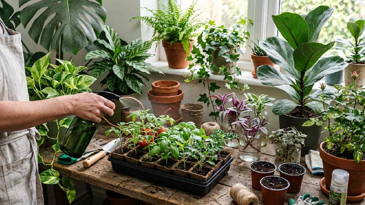 Smart uses of a gardening spray bottle