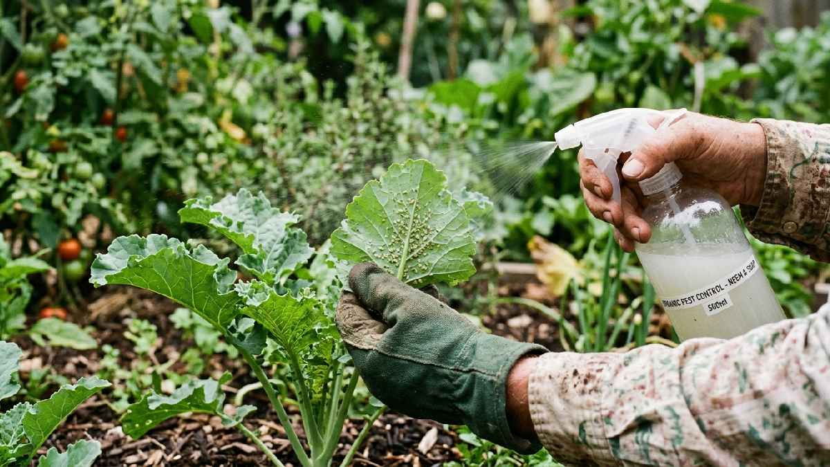 Spray bottle treating plant pests