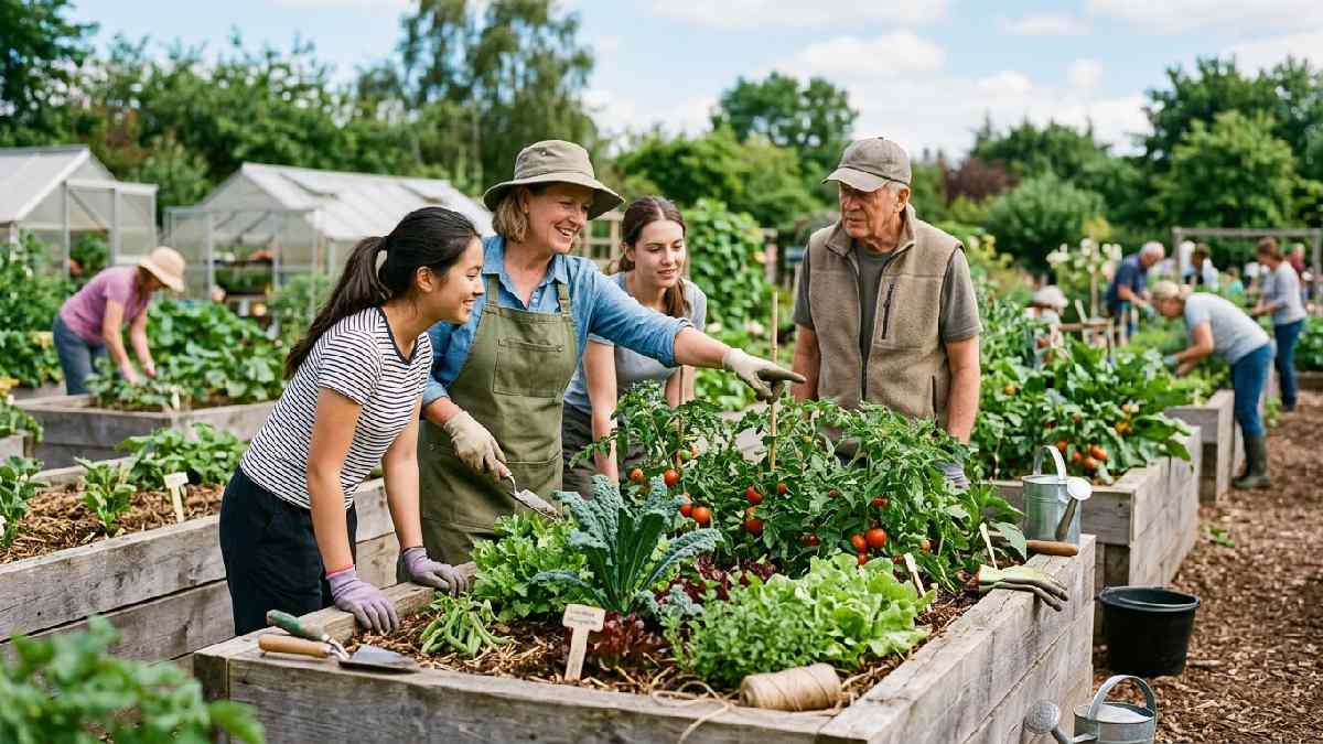 Master gardeners teaching gardening skills