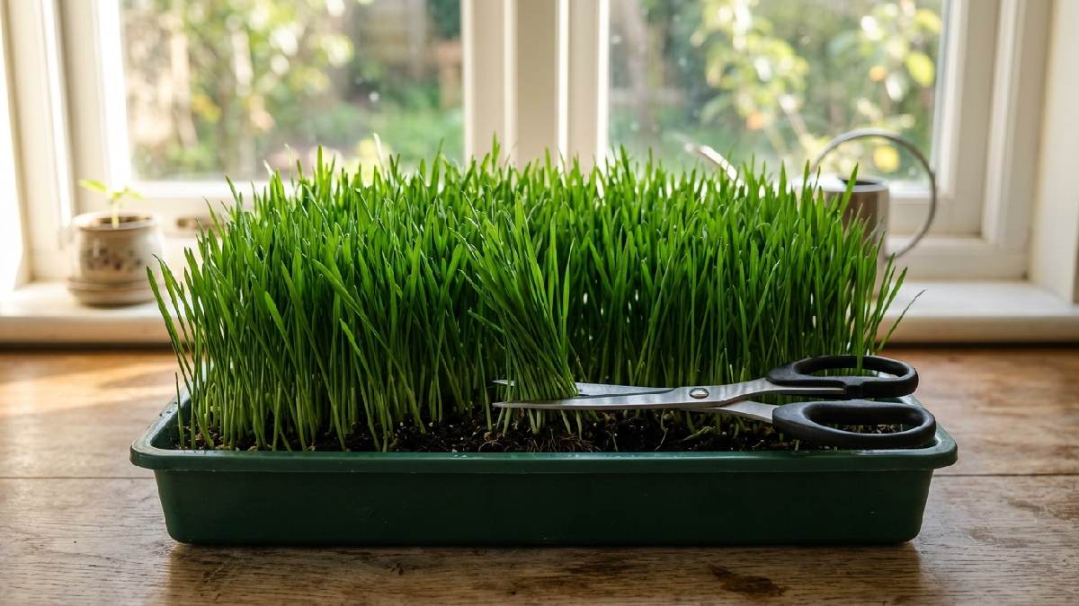 Mature wheatgrass ready for harvest