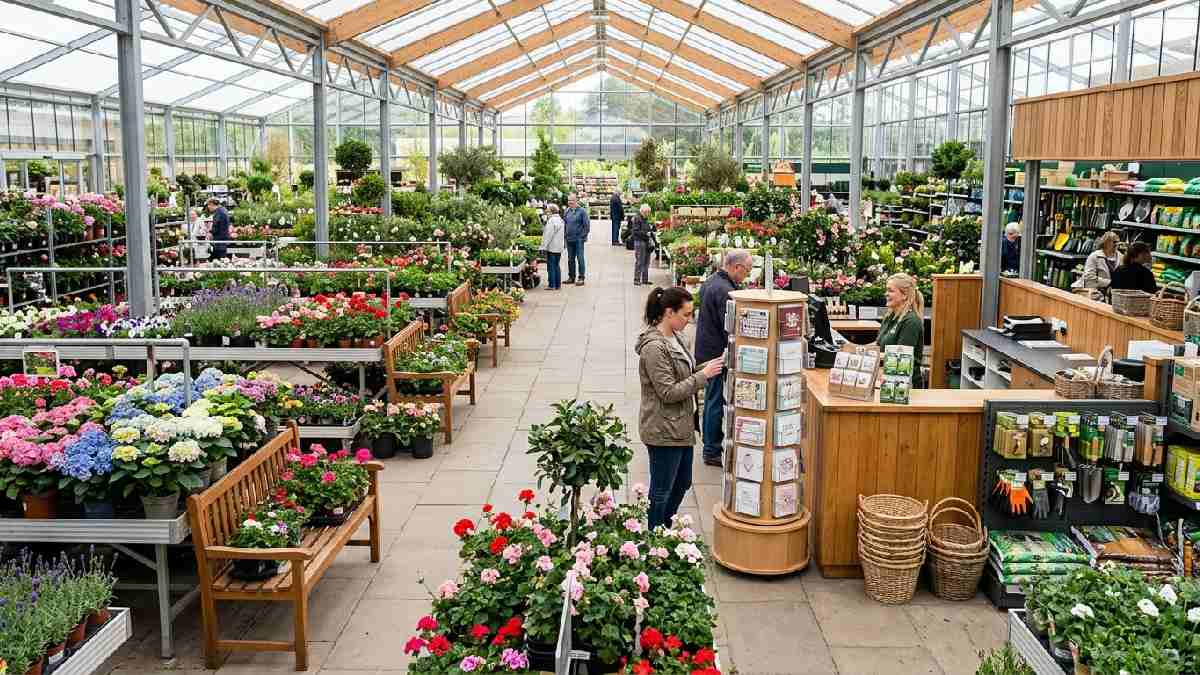 Garden centre selling gardening gift vouchers