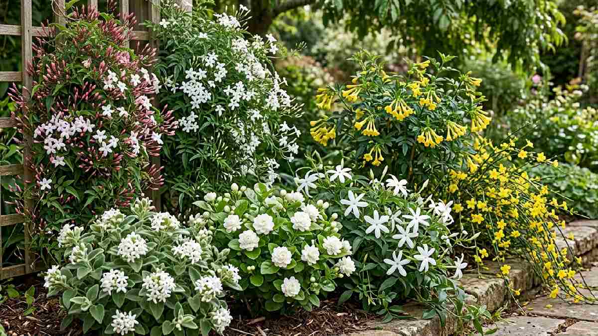 Different types of jasmine flowers
