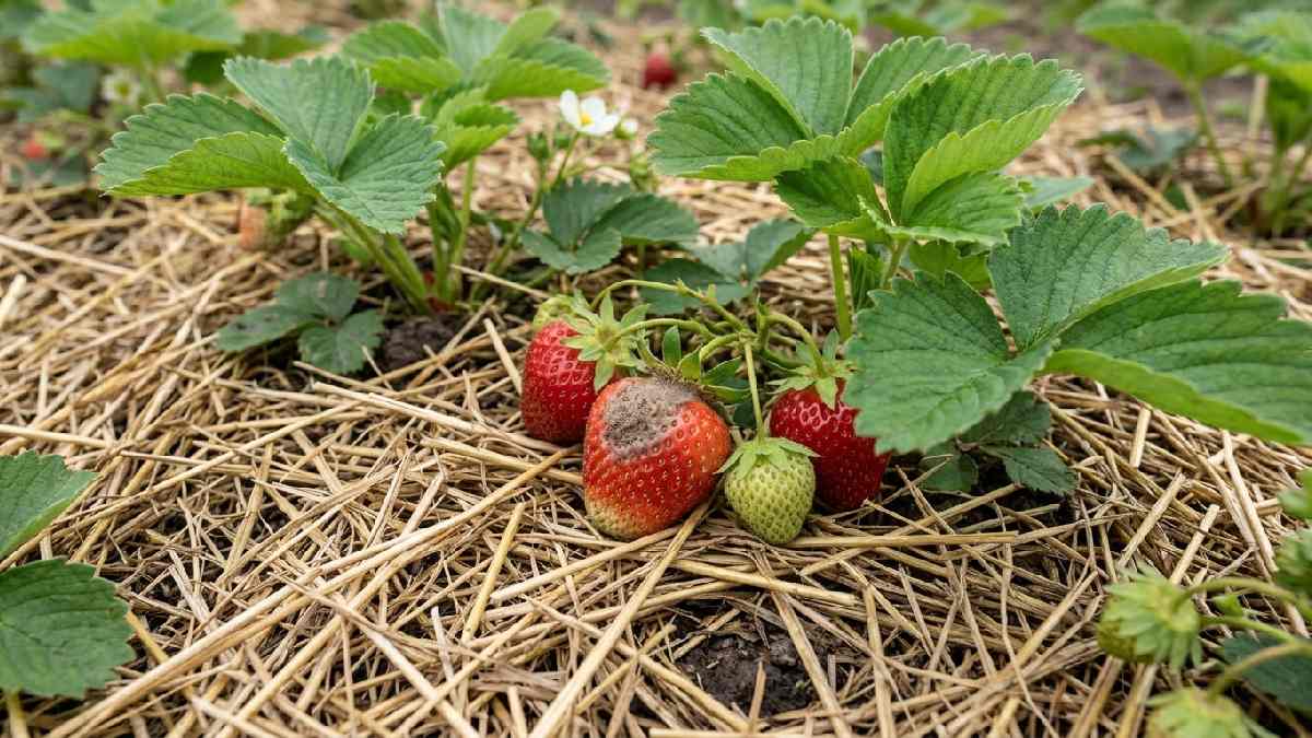 Preventing fungal diseases on strawberries