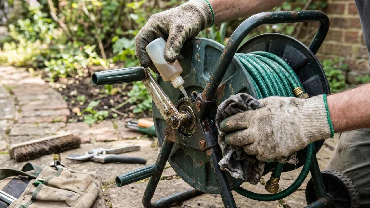 Maintaining and troubleshooting a garden hose reel