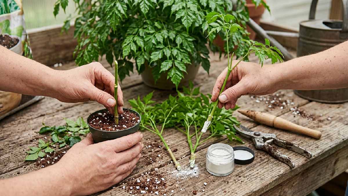 Propagating China Doll plant from stem cutting