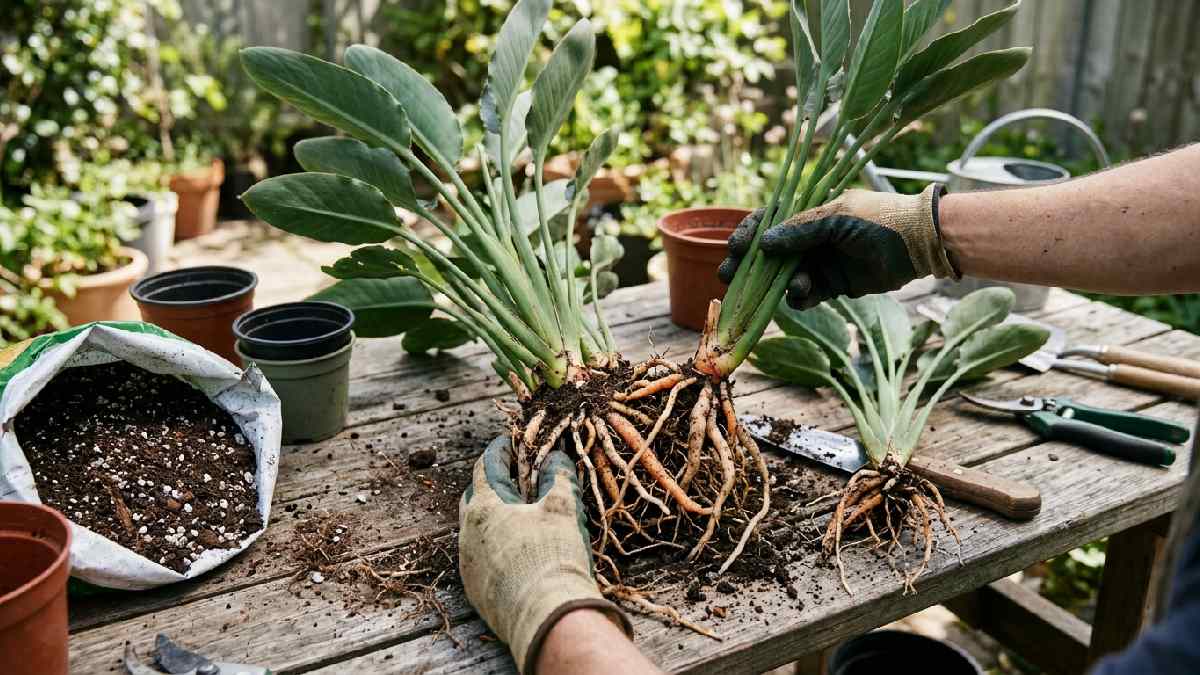 Propagating bird of paradise by division