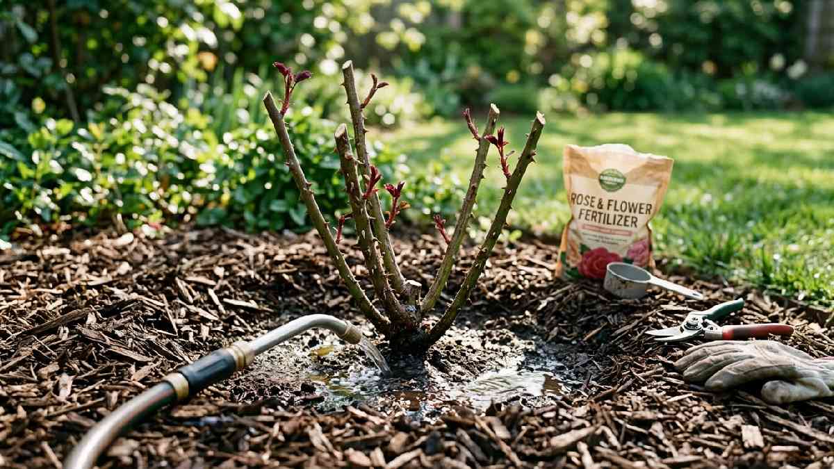 Rose pruning aftercare